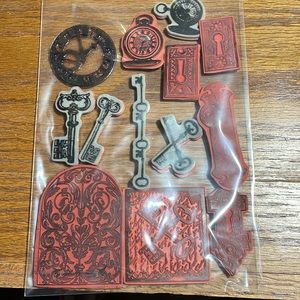 Rubber Stamps Keys,Locks, &Clocks